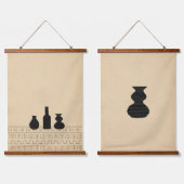 Abstracte boho-vasen hangend wandkleed (Dubbel)