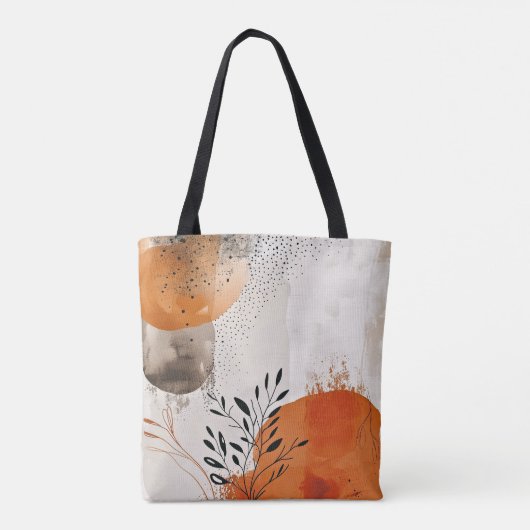 Abstracte Boho verlaat Tas (Achterkant)