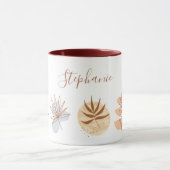 Abstracte Boho Vorm Bloem Botanische Naam Mok (Midden)