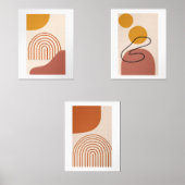 Abstracte Boho-vormen - Minimale muurkunstset Muurkunst Sets (Voorkant)