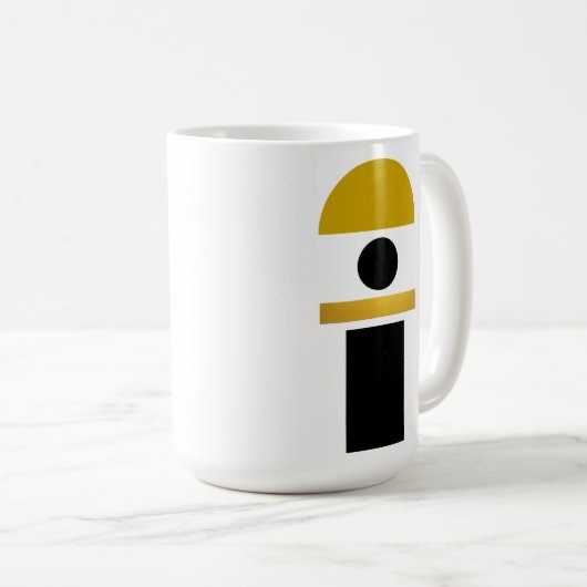 Abstracte boho vormt modern koffiemok (Voorkant rechts)