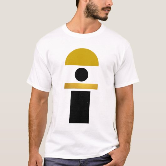 Abstracte boho vormt modern t-shirt (Voorkant)