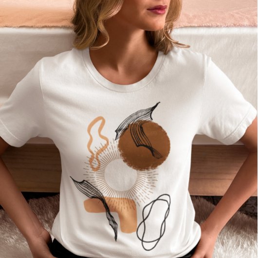 Abstracte Boho Vrouwen Illustratie, bohemian boho T-shirt