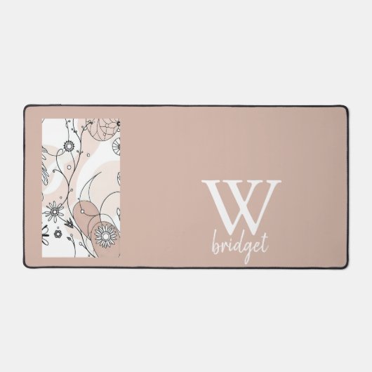 Abstracte Boho Warm minimalistische stijl Bureaumat (Voorkant)