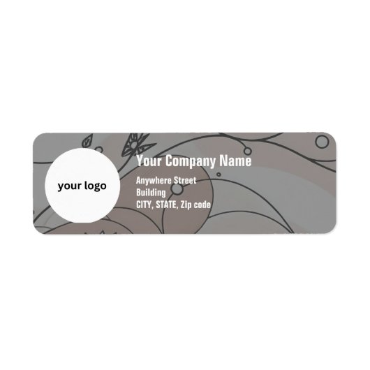 Abstracte Boho Warm minimalistische stijl Etiket (Voorkant)