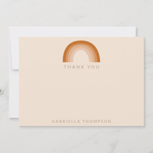 Abstracte Boho-woestijnregenboog Terracotta - Aang Bedankkaart (Voorkant)