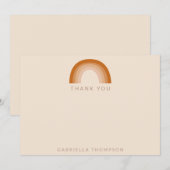 Abstracte Boho-woestijnregenboog Terracotta - Aang Bedankkaart (Voorkant / Achterkant)