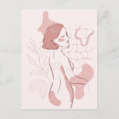 Abstracte Boho Woman Illustratie Briefkaart (Voorkant)