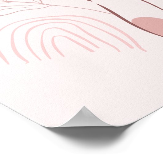 Abstracte Boho Woman Illustratie Poster (Hoek)