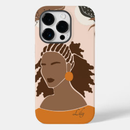 Abstracte Boho Woman Illustration, Boho Chic Case-Mate iPhone 14 Pro Hoesje