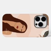 Abstracte Boho Woman Illustration, Boho Chic Hoesj Case-Mate iPhone Case (Achterkant (horizontaal))
