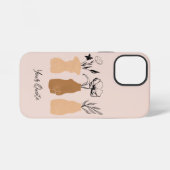 Abstracte Boho Women Illustration , Earthy Tones iPhone Hoesje (Achterkant horizontaal)