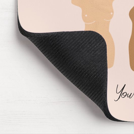 Abstracte Boho Women Illustration , Earthy Tones Muismat (Hoek)