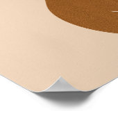 Abstracte Boho Women Illustration , Earthy Tones P Poster (Hoek)