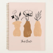 Abstracte Boho Women Illustration , Earthy Tones Planner (Voorkant)