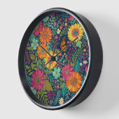 Abstracte Boho Zonnebloem Vlinder Kunst Klokken (Hoek)