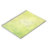 Abstracte bokeh groene limoen textuur. Naam. Notitieboek (Linkerzijde)
