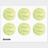 Abstracte bokeh groene limoen textuur. Naam. Ronde Sticker (Vel)
