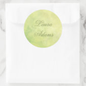 Abstracte bokeh groene limoen textuur. Naam. Ronde Sticker (Tas)