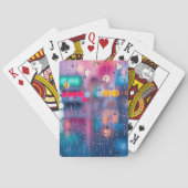 Abstracte Bokeh Rain Pokerkaarten (Achterkant)