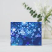 Abstracte Bokeh Stars Achtergrond ROYAL BLUE CIRCL Briefkaart (Staand voorkant)