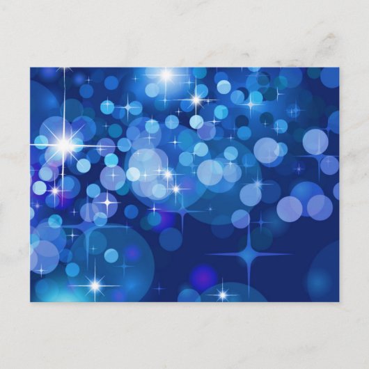 Abstracte Bokeh Stars Achtergrond ROYAL BLUE CIRCL Briefkaart (Voorkant)