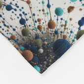 Abstracte bolclusterdeken fleece deken (Hoek)