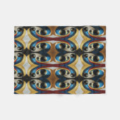 Abstracte Bollen Patroon Dekbed Fleece Deken (Voorkant (Horizontaal))