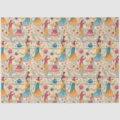 Abstracte Bollywood dansers Tissuepapier (Voorkant)