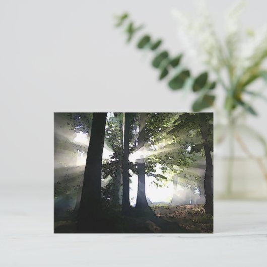 Abstracte bomen briefkaart (Staand voorkant)