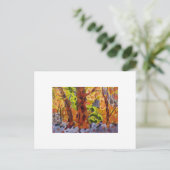 Abstracte bomen briefkaart (Staand voorkant)