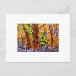 Abstracte bomen briefkaart