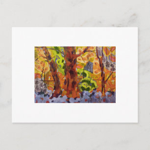 Abstracte bomen briefkaart