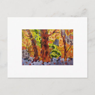 Abstracte bomen briefkaart