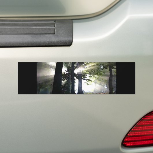 Abstracte bomen bumpersticker (Op auto)