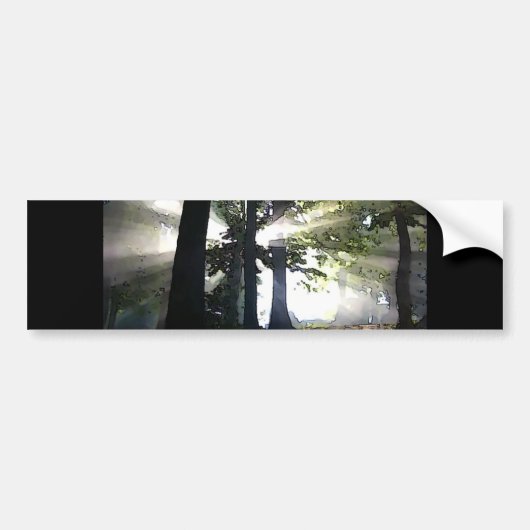 Abstracte bomen bumpersticker (Voorkant)