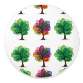 Abstracte bomen Ceramic Knob. Keramische Knop