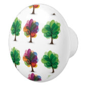 Abstracte bomen Ceramic Knob. Keramische Knop (Rechts)