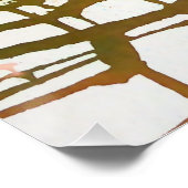 Abstracte bomen die landschapskunst schilderen perfect poster (Hoek)