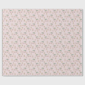 Abstracte Bomen en Auto's en Kerstbomen Kerstmis Cadeaupapier (Vlak)