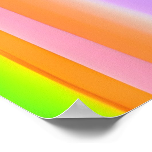 Abstracte Bomen in Veelkleurige Pastels Poster (Hoek)