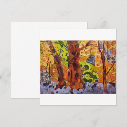 Abstracte bomen kaart (Voorkant / Achterkant)