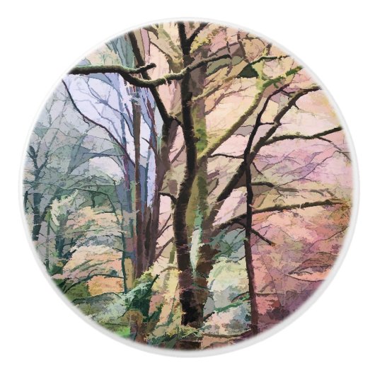 ABSTRACTE BOMEN KERAMISCHE KNOP (Voorkant)