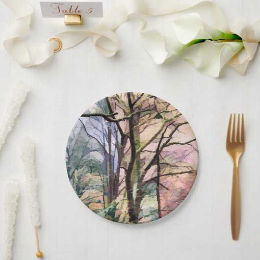 ABSTRACTE BOMEN PAPIEREN BORDJE (Huwelijk)