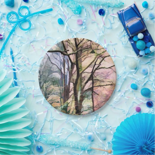 ABSTRACTE BOMEN PAPIEREN BORDJE (Feest)