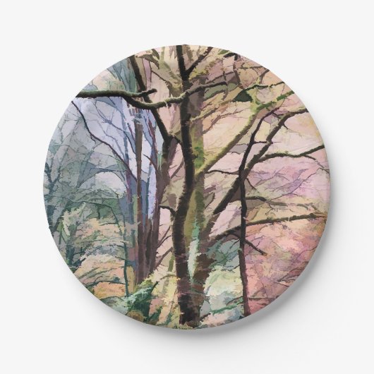 ABSTRACTE BOMEN PAPIEREN BORDJE (Voorkant)