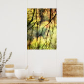 Abstracte bomen poster (Keuken)