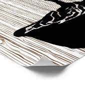 Abstracte Bonsai Tree Silhouette Originele Kunst Poster (Hoek)