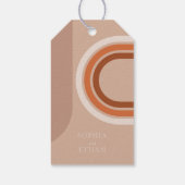 Abstracte Boog Bruiloft Boho Bedankkaartje Cadeaulabel (Achterkant)