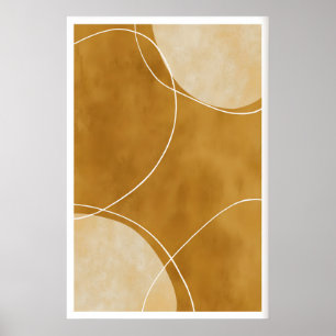 Abstracte Boog Muurkunst Minimalistische Vormen en Poster